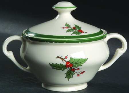 Christmas Tree Sugar Bowl & Lid