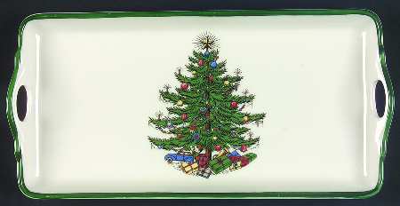 Christmas Tree 10" Rectangular Tray