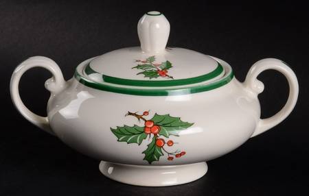 Christmas Tree Sugar Bowl & Lid