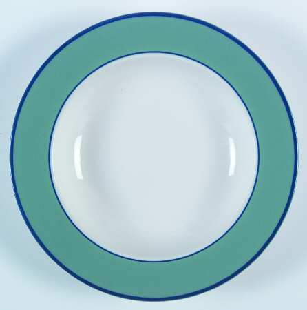 Spa Aqua Green Rim Soup Bowl