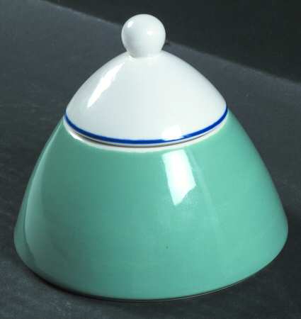 Spa Aqua Green Sugar Bowl & Lid
