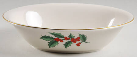 Holly 9" Oval Vegetable Bowl