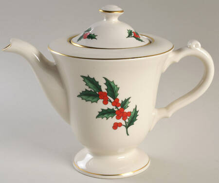 Holly Teapot & Lid by Pickard
