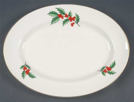 Holly 12" Oval Serving Platter