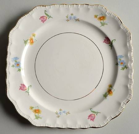 Revere (Smooth Gold Trim) Square Salad Plate