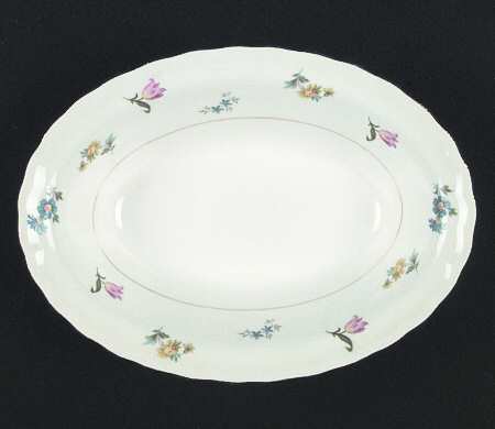 Revere (Smooth Gold Trim) 9" Oval Vegetable Bowl