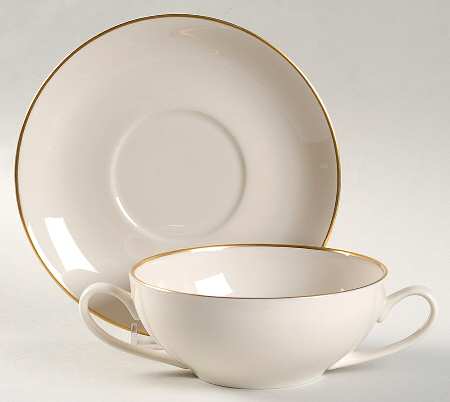 PIC36 Flat Cream Soup Bowl & Saucer Set