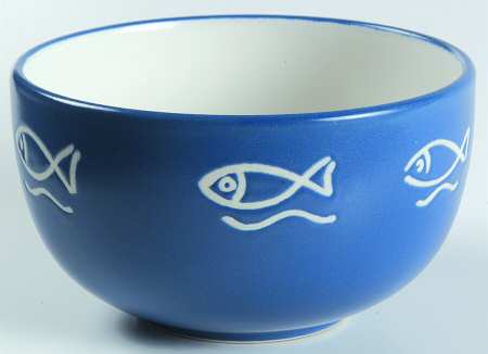 Bongo (Fish On Blue) Soup/Cereal Bowl