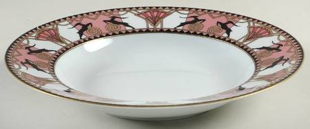 Ariel Pink Rim Soup Bowl