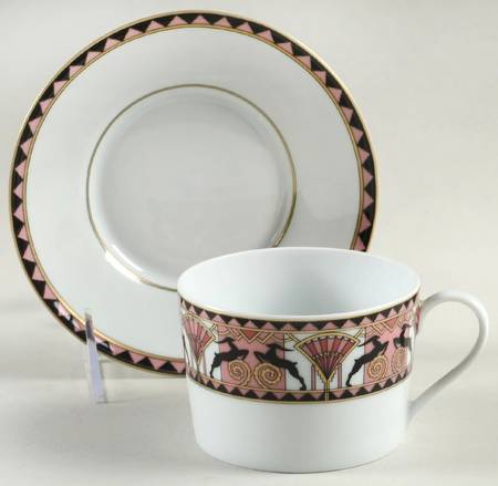 Ariel Pink Flat Cup & Saucer Set