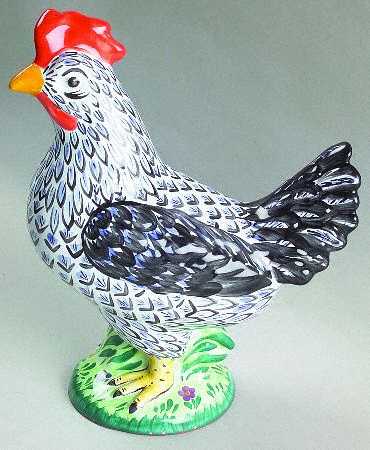 Royal Rooster Hen Figurine