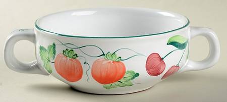 Garden Party Cream Soup Bowl