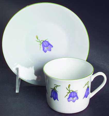 Mountain Flower Series Flat Demitasse Cup & Saucer Set