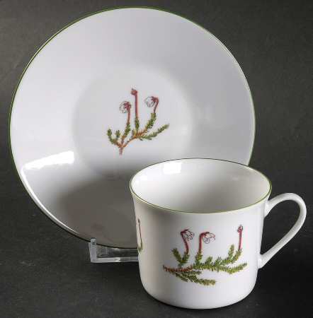 Mountain Flower Series Flat Demitasse Cup & Saucer Set