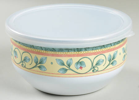 French Quarter (Stoneware) 5 3/4" Metal Bowl & Plastic Lid