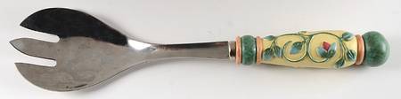 French Quarter (Stoneware) Salad Serving Fork, Stainless Tines & Resin Handle