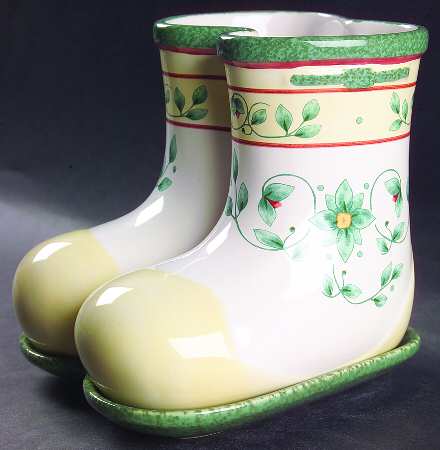 French Quarter (Stoneware) Boots Planter & Underplate