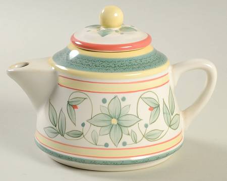 French Quarter (Stoneware) Teapot for Individual Teapot & Lid with Cup
