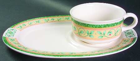French Quarter (Stoneware) Snack Tray & Soup Mug Set