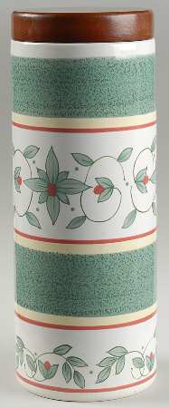 French Quarter (Stoneware) Large Cylinder Canister & Wood Lid