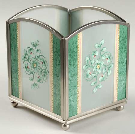 French Quarter (Stoneware) Stain Glass Candleholder