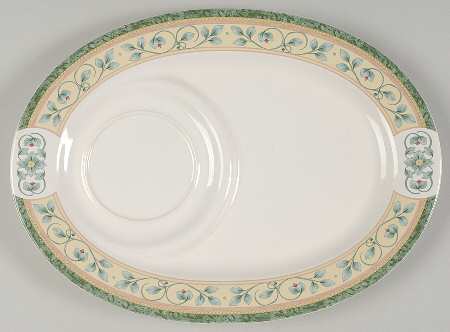 French Quarter (Stoneware) Oval Snack Tray