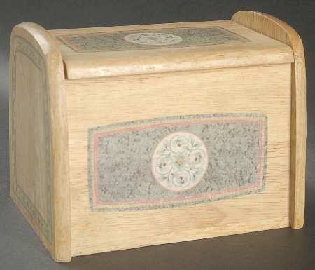 French Quarter (Stoneware) Wood Recipe Box & Lid