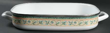 French Quarter (Stoneware) 16" Metal Rectangular Roaster
