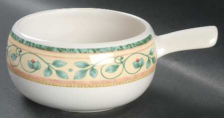 French Quarter (Stoneware) One Stick Handled Soup/Snack Bowl (use with SNTR11) by Pfaltzgraff