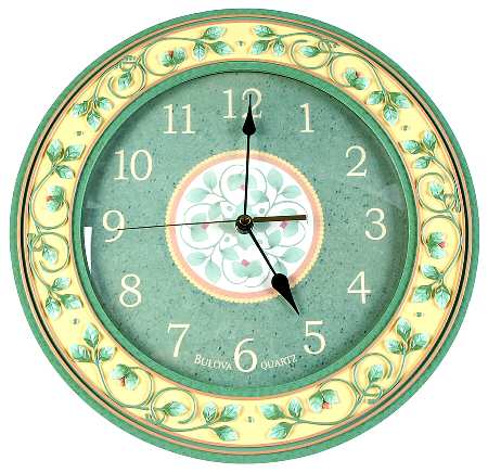French Quarter (Stoneware) Resin Hanging Wall Clock