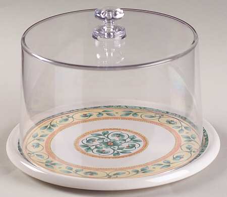 French Quarter (Stoneware) Cheese Dish & Plastic Dome