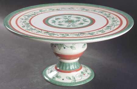 French Quarter (Stoneware) 12" Diameter Pedestal Cake Stand