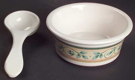 French Quarter (Stoneware) Dip/Salsa Crock & Ladle by Pfaltzgraff