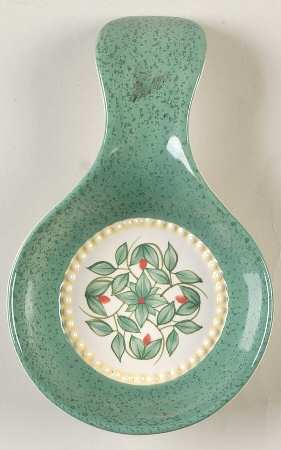 French Quarter (Stoneware) Spoon Rest/Holder (Holds 1 Spoon)