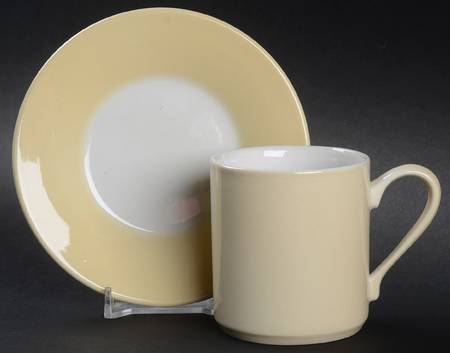 Seasons Colors Beige Flat Demitasse Cup & Saucer Set