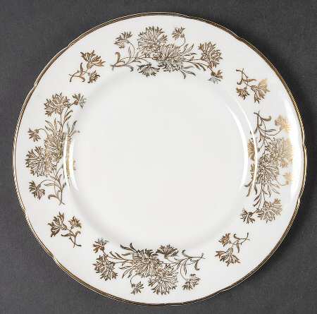 Golden Carnation Bread & Butter Plate