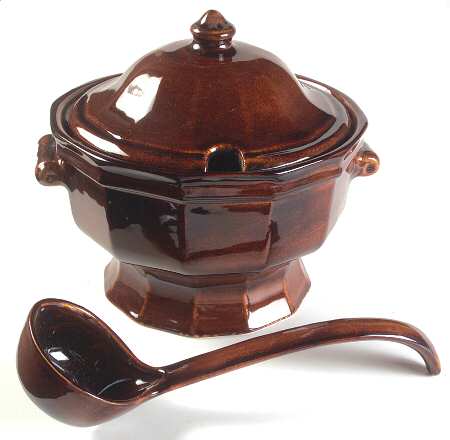 Heritage Brown Tureen & Lid w/Ladle