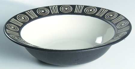 Bongo (Black) 10" Round Vegetable Bowl