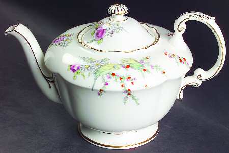 Princess Margaret Rose White Teapot & Lid
