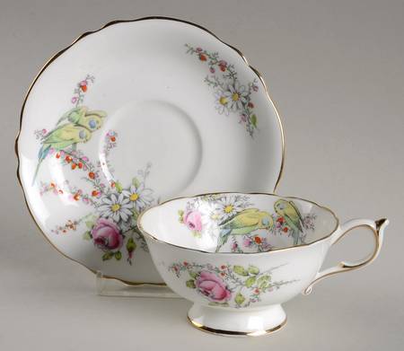 Princess Margaret Rose White Footed Cup & Saucer Set