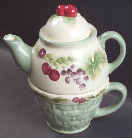 Jamberry Individual Teapot & Lid with Cup
