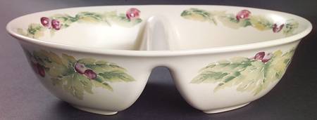 Jamberry 10" Oval Divided Vegetable Bowl