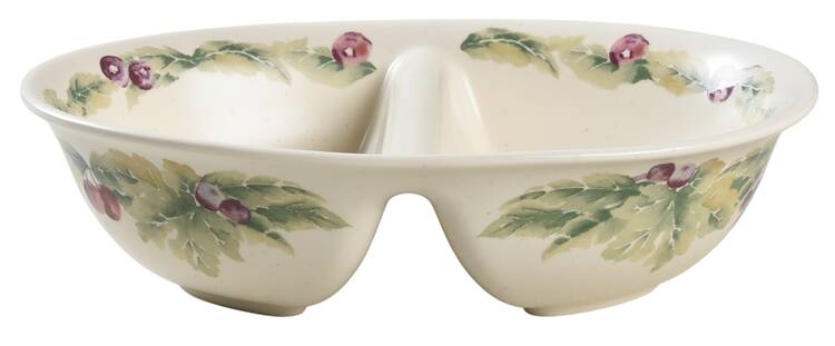 Jamberry 10" Oval Divided Vegetable Bowl
