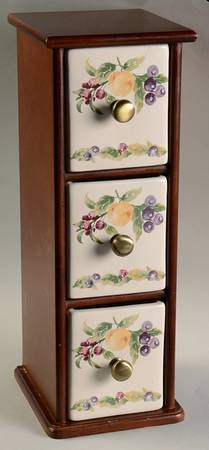 Jamberry Tall 3 Drawer Wood Organizer