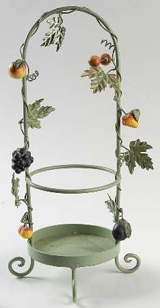 Jamberry Sculpted Metal Hurricane-No Glass Candleholder