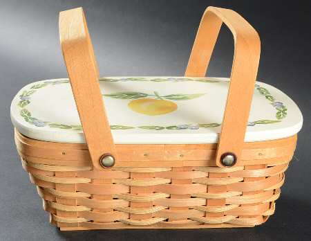 Jamberry Wicker Basket & Wood Lid