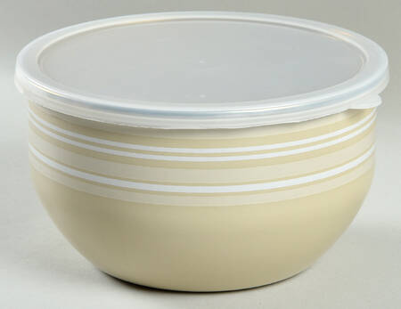 Cappuccino 7" Metal Bowl & Plastic Lid