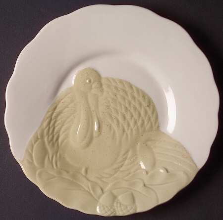 Cappuccino Turkey Embossed Buffet Plate