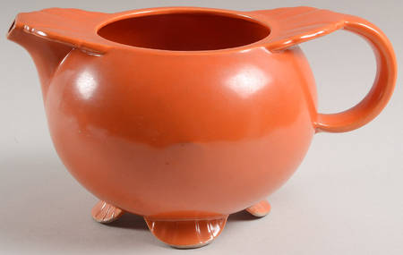 Caliente Tangerine Red (Shell Crest) Teapot No Lid