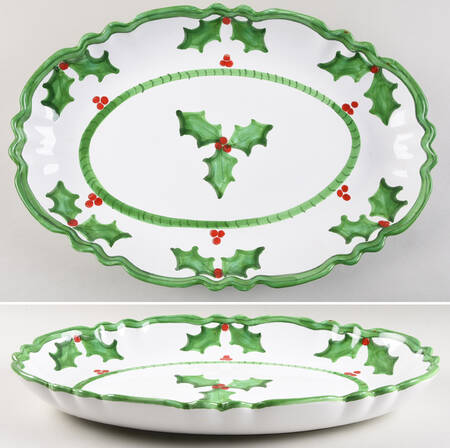 Holly Jolly 15" Oval Serving Platter